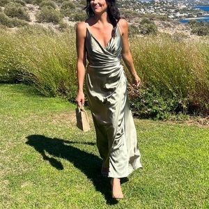 David’s Bridal Charmeuse Strappy Bridesmaid Dress